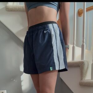 RETRO Navy and white Nike track shorts